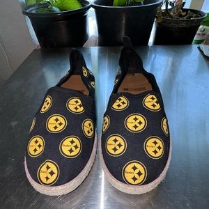 Steelers size medium slip on shoe